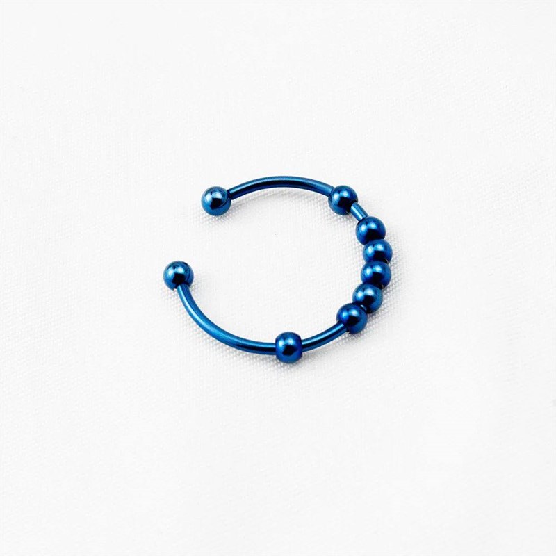 Stainless Steel DIY Beads Spinner Fidget Ring Anillos Fashio - 实物图