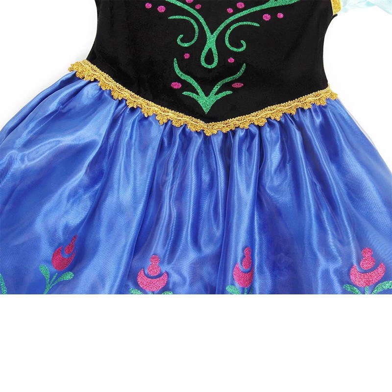 Anna Dress with Cape for Kids Girl Carnival Princess Disguis图片