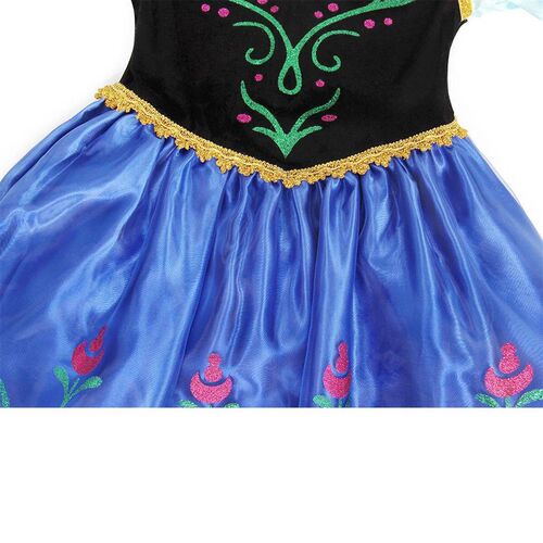 Anna Dress with Cape for Kids Girl Carnival Princess Disguis