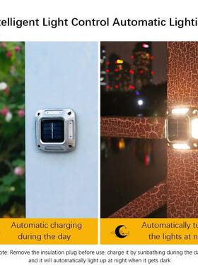 4PCS Solar Dock Lights 8LEDs Deck Driveway Light Outdoor Wat