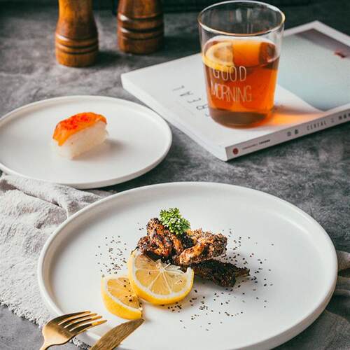 Dinner Plates ceramic steak plate web Porcelain盘 Ware White
