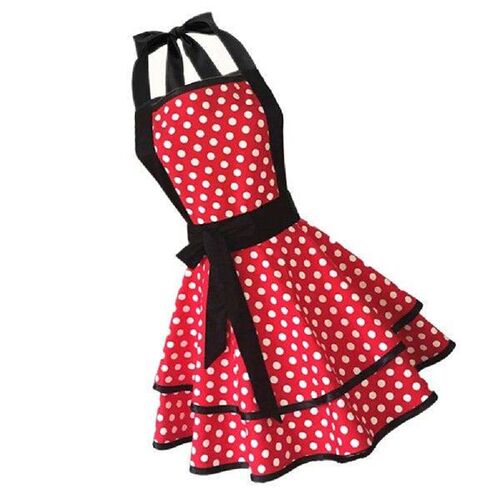 Dot Apron Pattern Kitchen Cooking Assorted Color Cotton