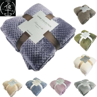Flannel Fleece Sofa Throw Soft Travel Blanket Warm Bedspread