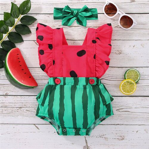 ma&baby 0-24M Newborn Infant Baby Girls Romper Cute Watermel