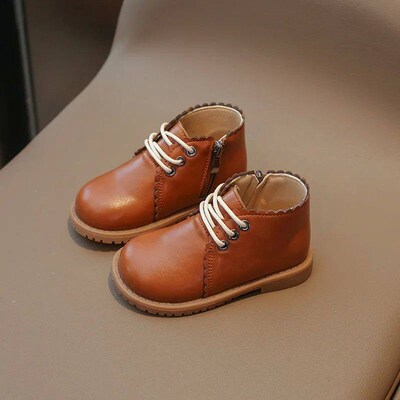 Children Boots Ankle-high Autumn Matte Three Colors Zipper K