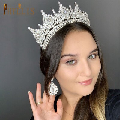 A148 Bridal Headdress Zirconia Pageant Crowns Wedding Tiara