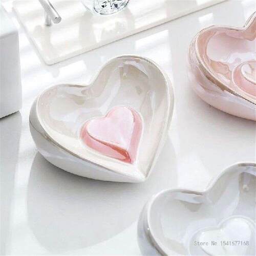 Ceramic Love-shaped Soap Case Creative Sweet Stylish