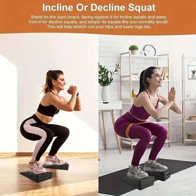3pcs Yoga Wedge Sretch Slant Boards Adjustable Bricks Squat