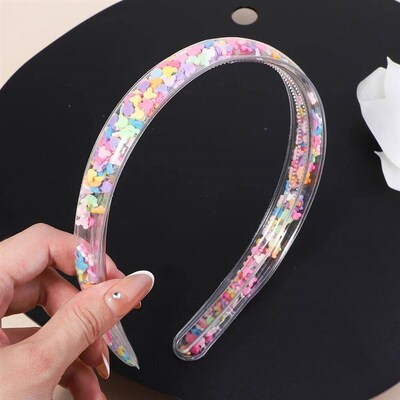 Transparent Quicksand Headbands For Children Kids Girls Fash