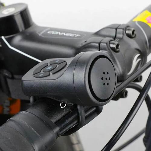 Bicycle Electric Horn Black ABS USB Rechargeable Bicycle Cyc