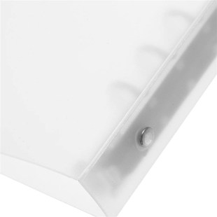 2 Pcs Transparent Loose-leaf Book Budget Binder Plastic File