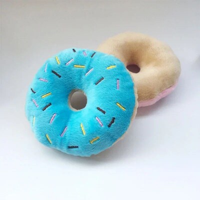 Soft Dog Donuts Plush Pet Dog Toys For Dogs Chew Toy Cute Pu