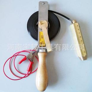 详牌木柄纯铜防爆测深尺可选静电夹高精度国标船用油罐量油尺