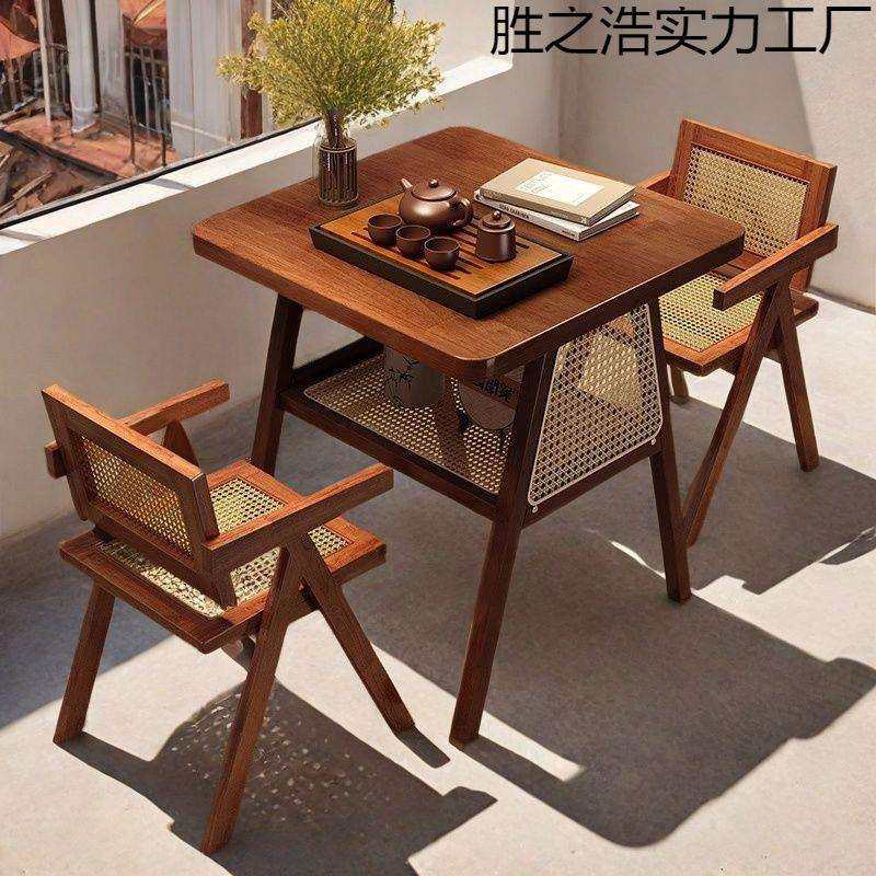 实木阳台茶桌椅组合简约洽谈桌网红一桌两椅小户型休闲藤椅三件套,鲜花速递/花卉仿真/绿植园艺,割草机/草坪机,淘宝优惠券,粉丝福利购,淘宝优惠卷