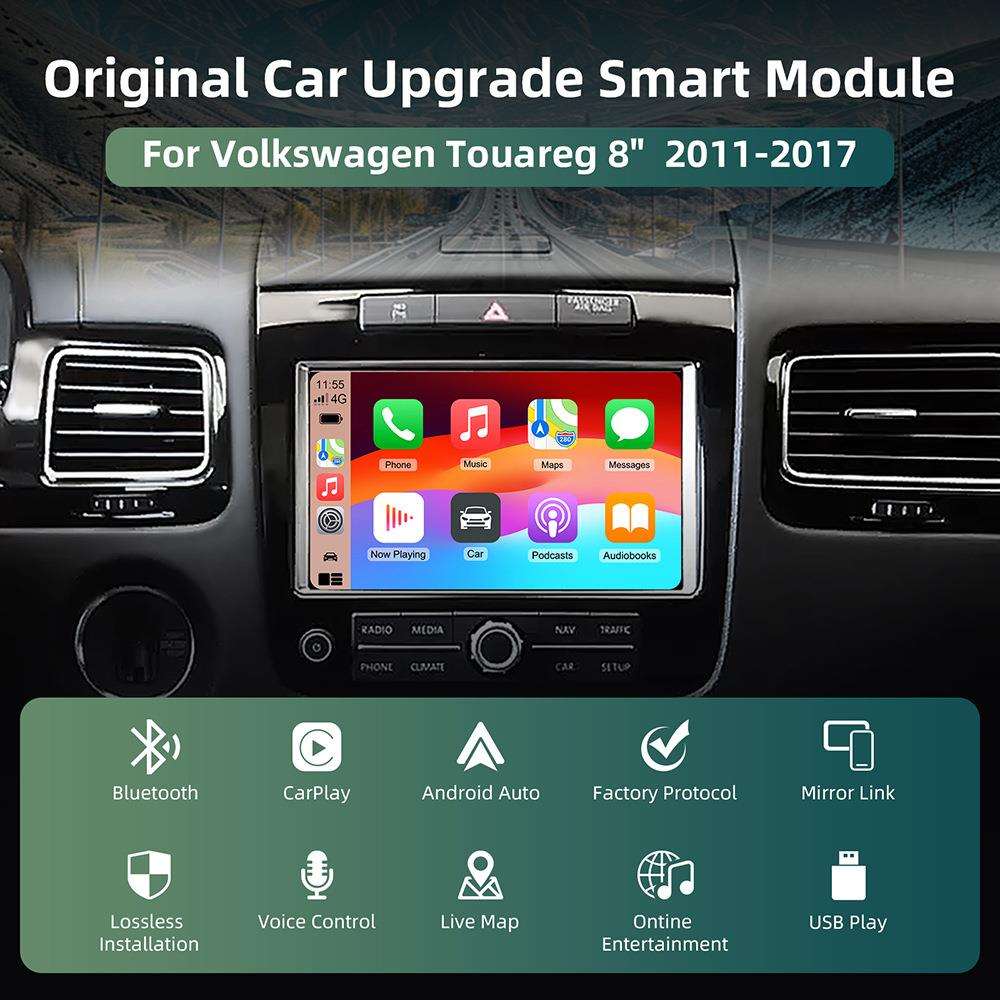 适用大众途锐2011-2017款带8寸显示屏的CARPLAY解码器carplay安卓