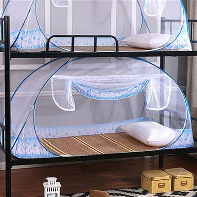 The student dorm home with a mosquito net is free from havin