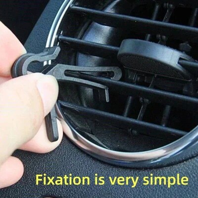 1pc Car Air Outlet Storage Bag - Leather Dashboard Organizer