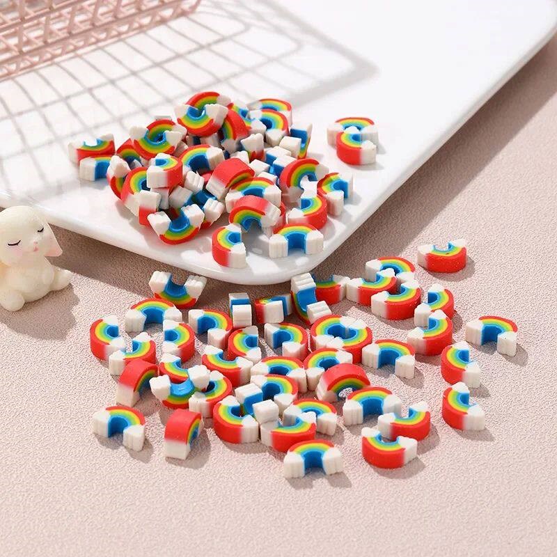 10Ps/Lot Kawaii Rainbow Erasers Student Penil Rubber Shool S - 实物图