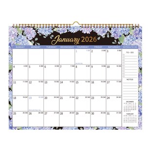 2025/2026 English Wall Calendar Office Wall Decor Check In