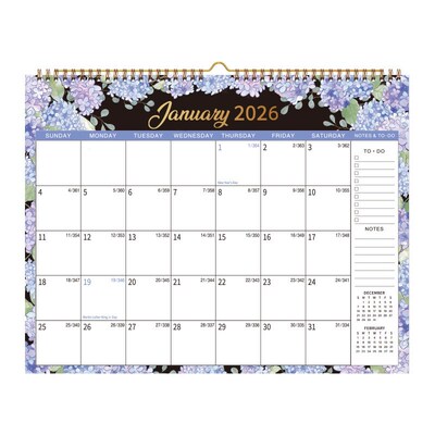 2025/2026 English Wall Calendar Office Wall Decor Check In