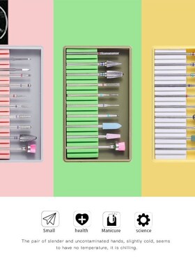 10pcs Nail Art Grinding Drill Bits Diamond Bullet Bit Electr