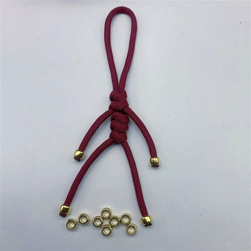 10pcs Round Copper Strain Isolate Brass Braided Paracord Lan