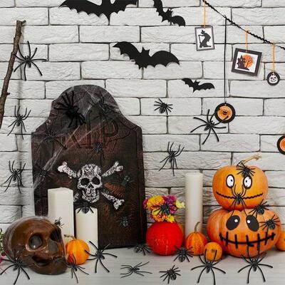 4.5x5cm Artificial Plastic Spiders Mini spider Black Fake Sp