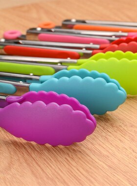 Kitchen Food Tong Silicone Cooking Clip Clamp BBQ Grill Tool