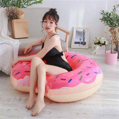 60/70CM Inflatable Donut Swimming Ring Pool Float Beach Sea
