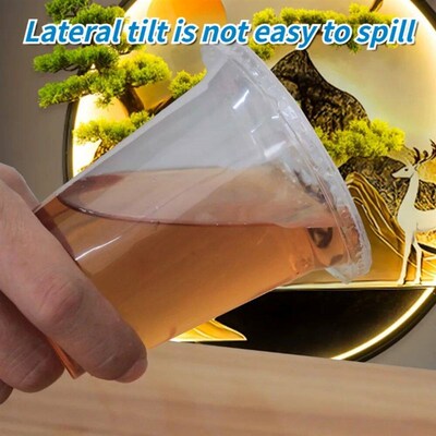 50PCS Disposable Plastic Cups with Lids for Ice Coffee Cold