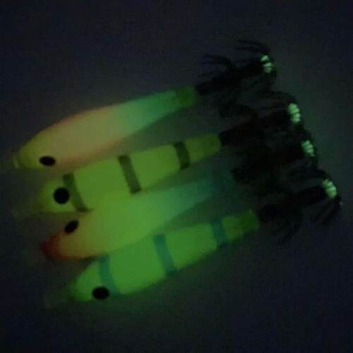 2Pcs Luminous Squid Hook Bait Bazooka Shrimp Blowing Tube