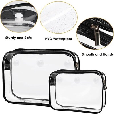 PVC Clear Bogg Beach Tote Bag Accessories Bath Wash Case Tra