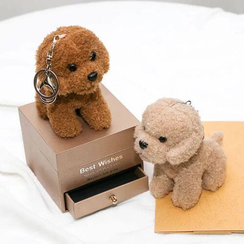 New 12cm Cute Teddy Dog Plush Keychain Small Pendant Kids To