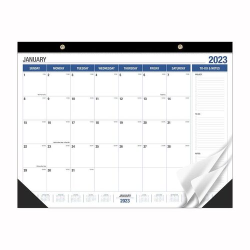 2023 English wall calendar monthly weekly planner agenda