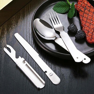 Outdoor Camping Picnic Tableware Set Fork Spoon Knife Cutler