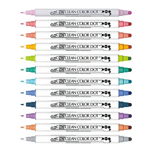 1pc Japan Zig Kuretake Clean Color DOT TC-6100 Double-Tip Wa