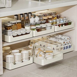 No-punch drawers Kitchen Organizer Boxes dish storage rack
