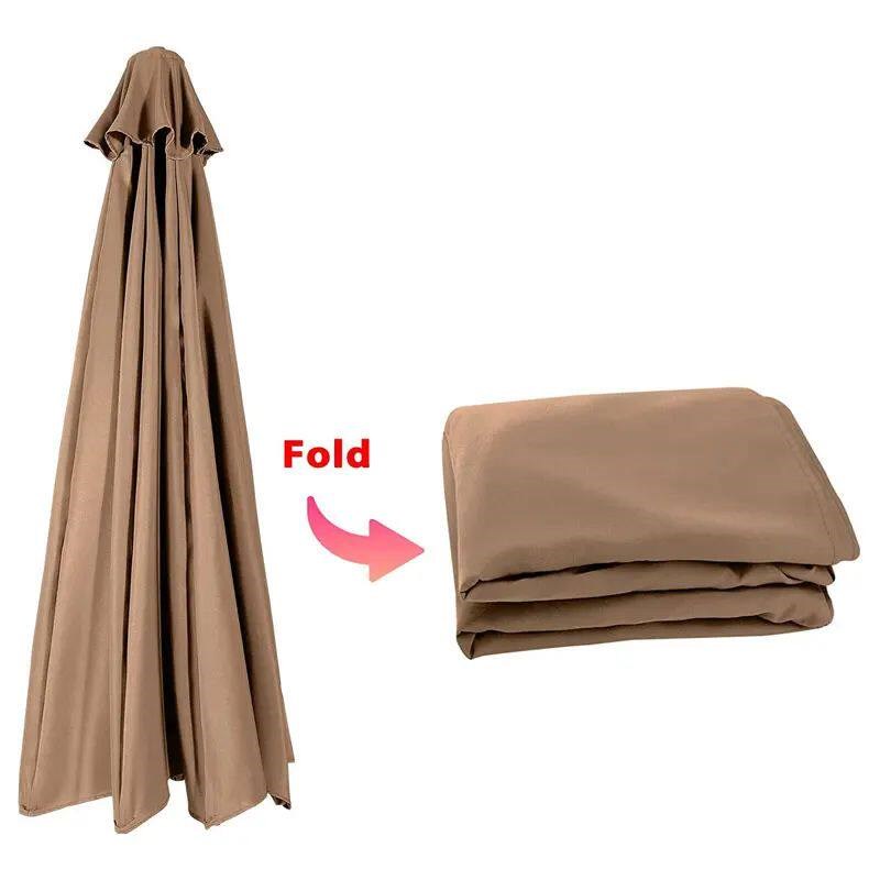 Garden Parasol Replacement Cloth Rainproof Sunshade Canopy P