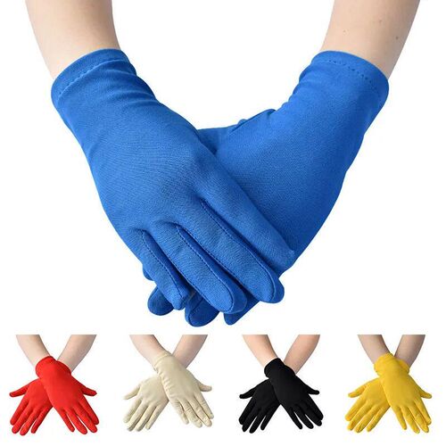 Retro Women Men Etiquette Short Gloves Sretch Sun Protection