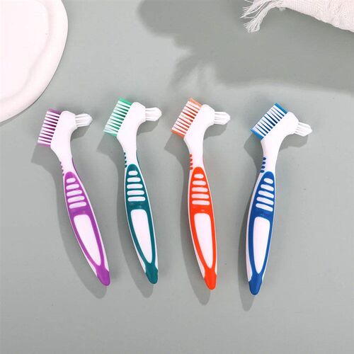 Denture Cleaning Brush With Non-slip Handle 2 Side Antibacte