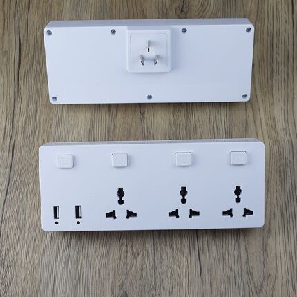 无线一转四香港版英规标拖板接线板USB插座英式转换插头通用款白