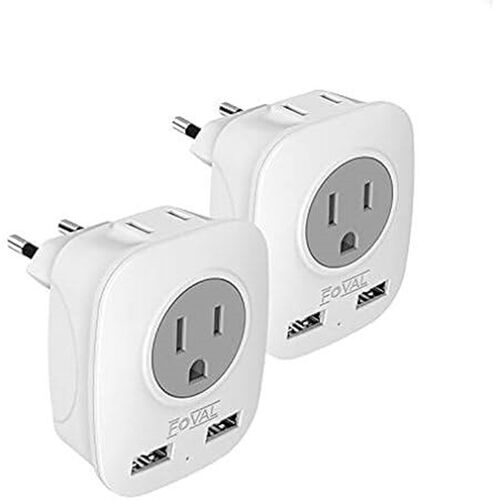 European Plug Adapter, Foval International Travel Power A