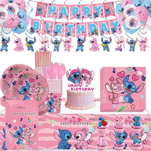 Stitch Party Supplies Paper Napkins Tablecloth Plate Balloon