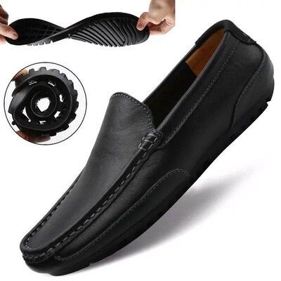 Leather Men Shoes Luxury rendy 2023 Casual Slip on Formal Lo