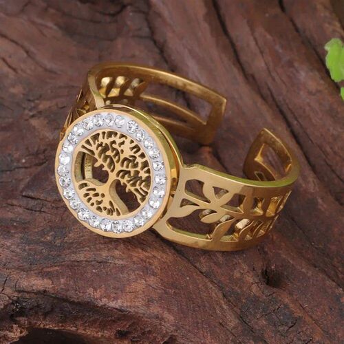 Cring Coco Stainless Steel Womens Ring Adjustable ree of Li