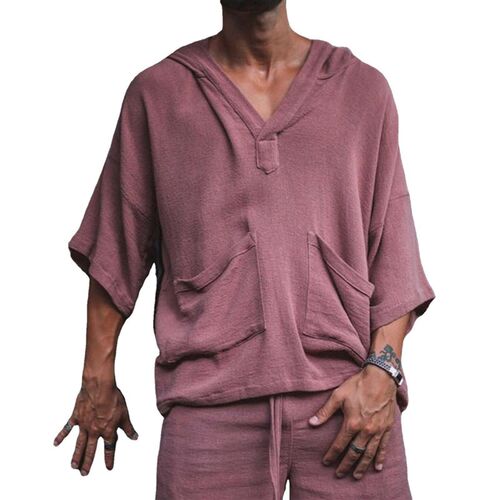 2025 Mens Cotton And Line Loose Casual Set Holiday Clothing