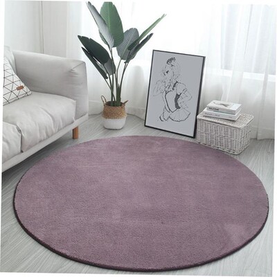 Round Fluffy Area Rug for Bedroom Soft Shaggy Carpet Circle