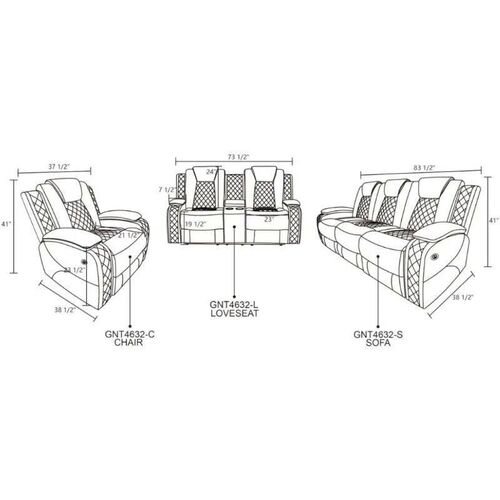 Power Living Room Furniture Sets,Electric Recliner Chair wit