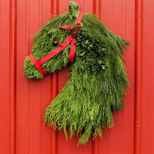 Horse Head Wreath Decoration Party Supplies Wall Mount