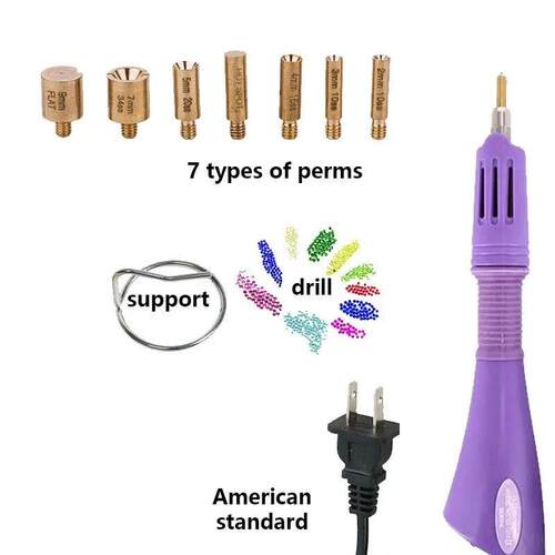 EU /US Purple Hotfix Rhinestone Applicator Hot Fix Applicato